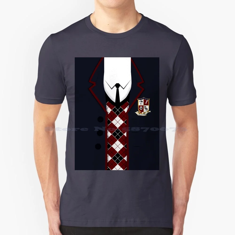 Umbrella Academy Uniform Blazer T Shirt 100% Cotton Tee The Umbrella Academy Klaus Hargreeves Vanya Hargreeves Five Hargreeves