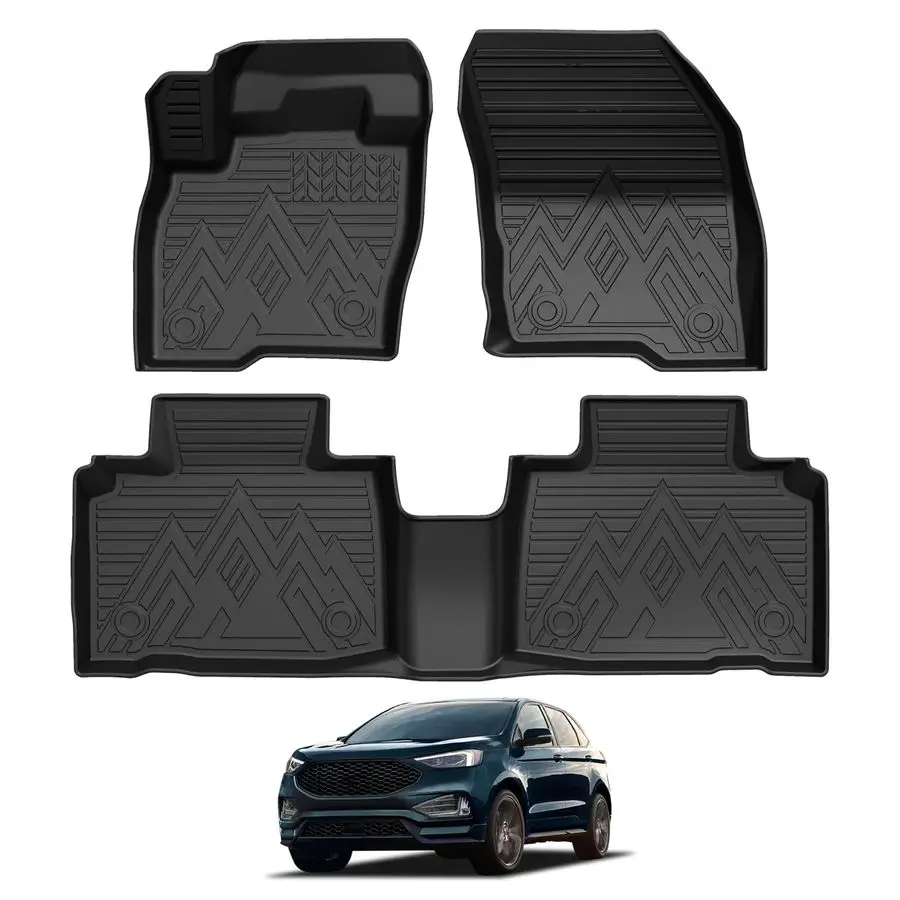 

Floor Mats Fit for 20152025 Ford Edge, TPE All Weather Custom Floor Liners for 20152025 Edge Full Set 1st and 2nd Row NonSlip Od