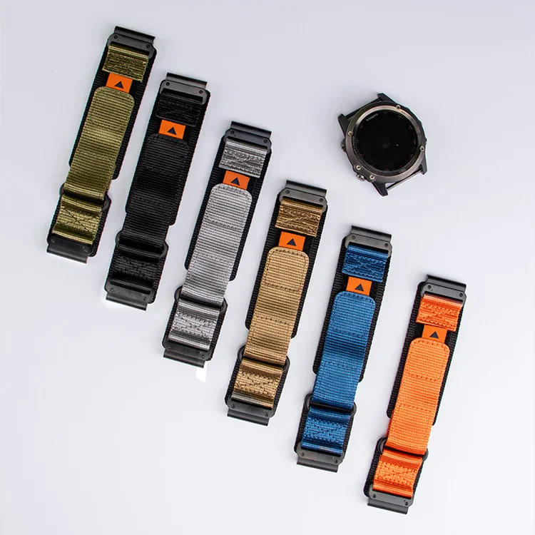 22 26 مللي متر حلقة حزام ل Garmin Fenxi 8 47/51 مللي متر Fenix E 47 مللي متر إندورو 3 سريعة صالح النايلون جديلة معصمه ل Garmin Fenix 7X 6X 5X