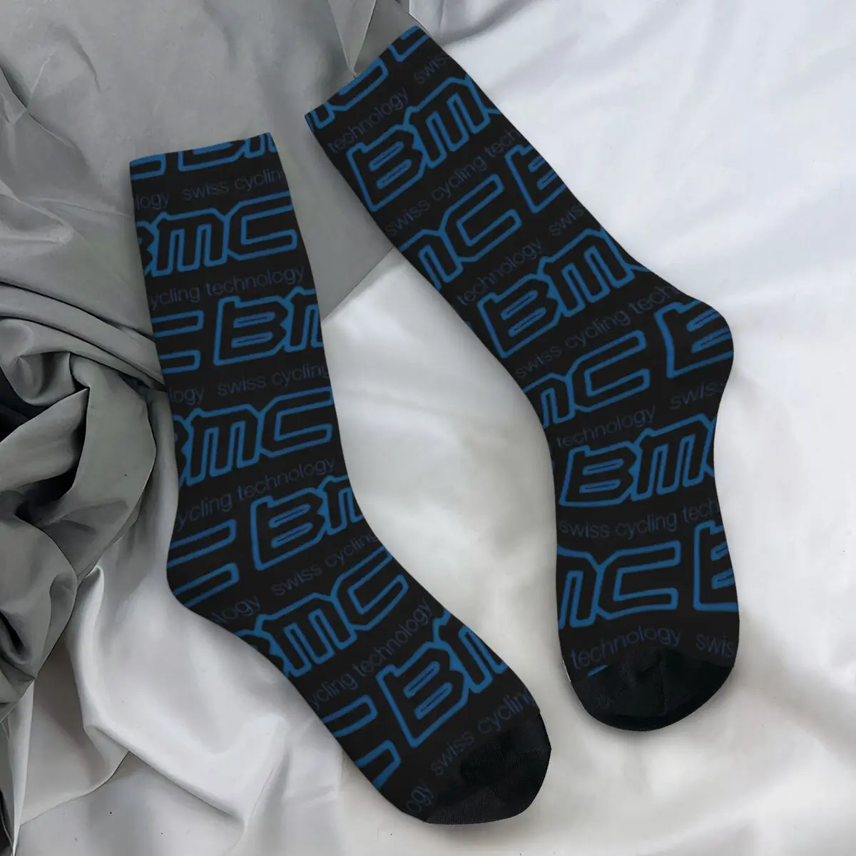 BeMC Bikes Bicycle Logo Stockings Graphic Funny Socks Autumn Anti Bacterial Socks Women Men Cycling Warm Soft Socks