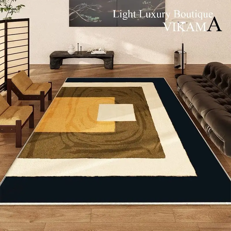 

VIKAMA Minimalist Border - Styled Rug, Sleek Design & Fade - Proof Quality, Suited for Living Room Modernization