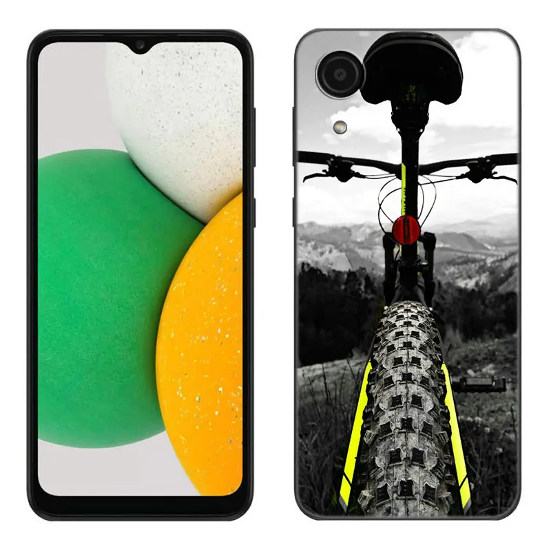 Mountain Bike Cycling Black Phone Case For Samsung Galaxy A01 A03 Core A04 E A02 A05 A10 A20 A21 A30 A50 S A6 A8 Plus A7 2018