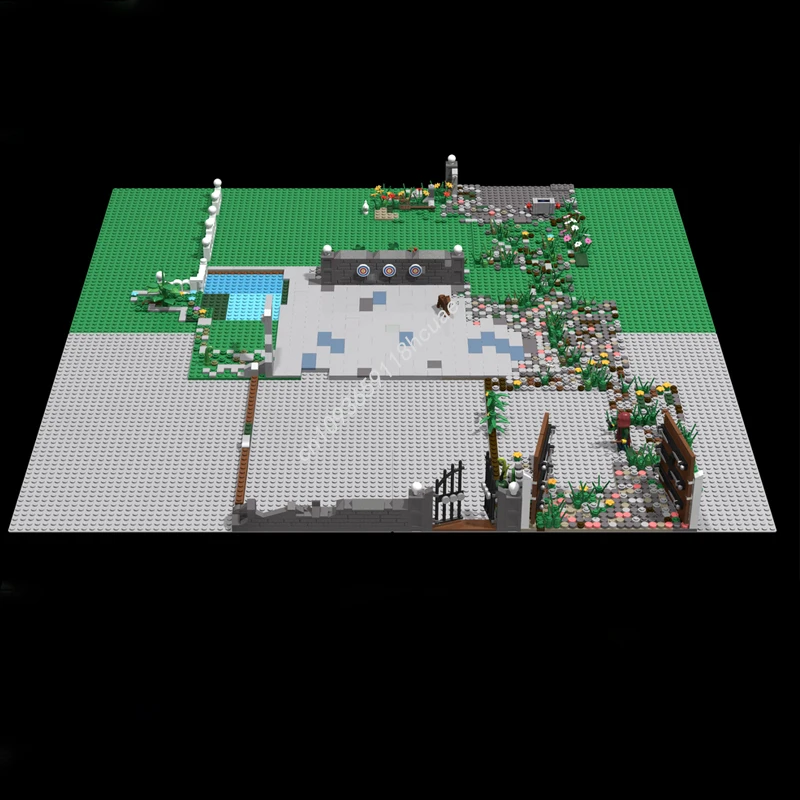 

1896 шт. MOC, большая диорама, строительные блоки Greebling, рождественский подарок, уникальная ручная работа, сделай сам, праздничный вызов, убийство времени