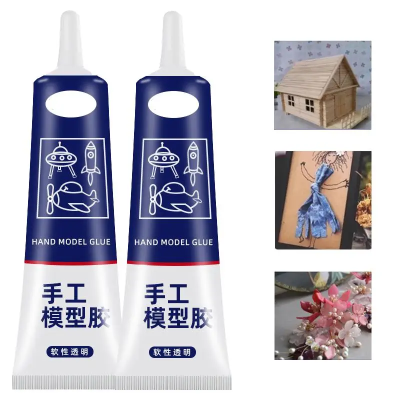 Soft Transparent Handmade Model Glue For DIY Handwork, Architectural Models, Fabric Art Non-Toxic, Non-Whitening For Kids