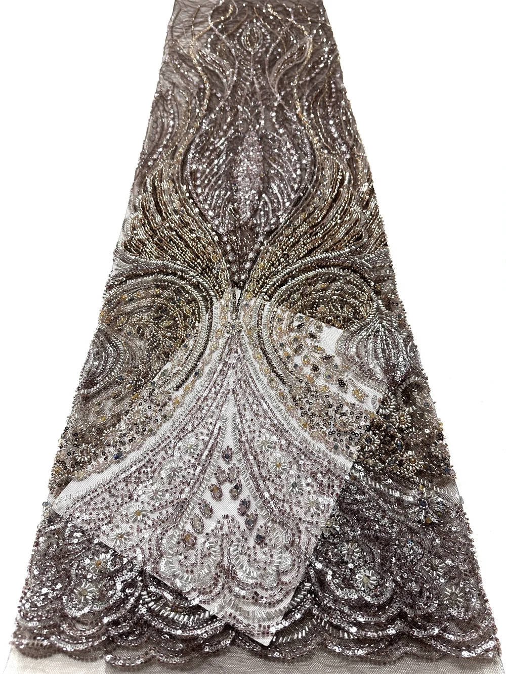 

Роскошное французское кружево из тюля с пайетками и бисером, 2026, африканское нигерийское вышитое кружево, ткань для шитья