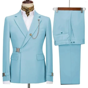 Men's Suits Blazer Pants for Men 2024 Jacket Italian Design Notched Lapel Party Wedding Slim Fit Costume Homme 2 Piece Clothing 3 Men's Suits Blazer Pants for Men 2024 Jacket Italian Design Notched Lapel Party Wedding Slim Fit Costume Homme 2 Piece Clothing 3