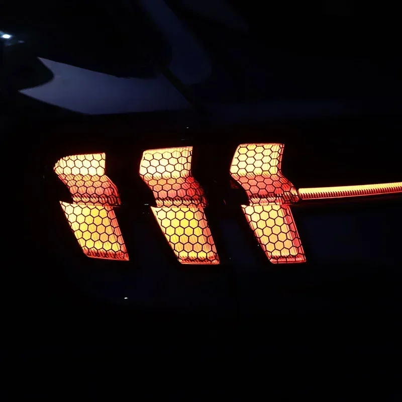 For Ford Mustang Mach-E Tail Light Sticker Honeycomb Cellular Decoration Auto Lamp Sticker Car Exterior Modification Accessories