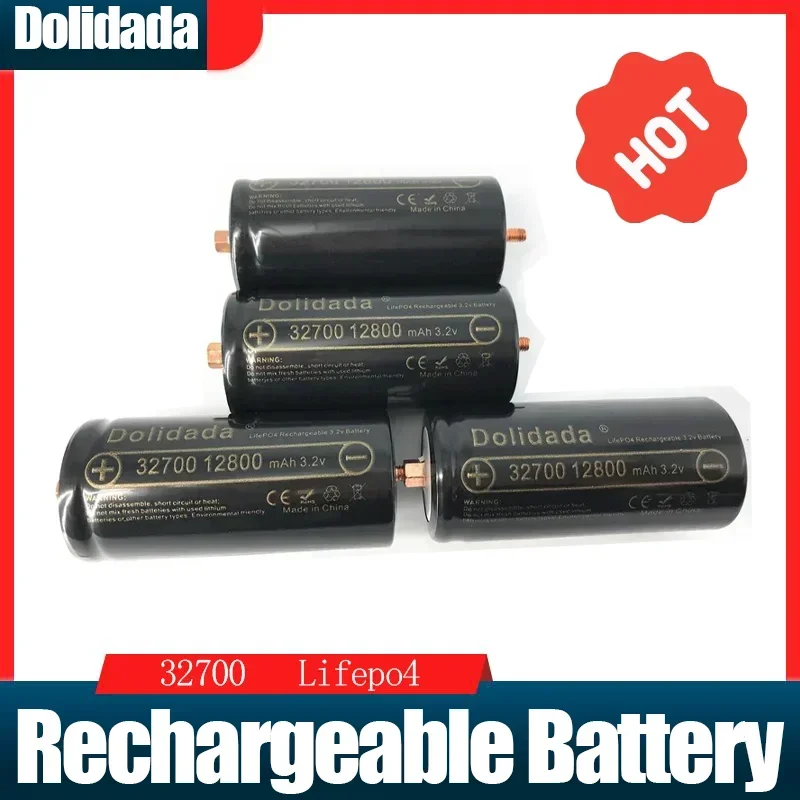 32700 lithium iron phosphate battery 3.2V rechargeable battery with screw 12800mAh high quality large capacity Lifepo4 power