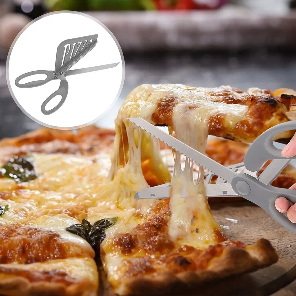 

2Pcs Pizza Scissors Stainless Steel Blade Plastic Handle Kitchen Gadget for Easy and Pizza At Home Or Cafe