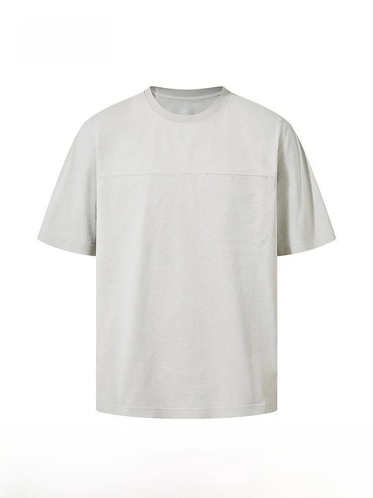 

Новая мужская футболка Bosideng весна-лето с круглым вырезом, влагоотводящая, с цветочным узором, для повседневной носки, модная, качественная, удобная посадка