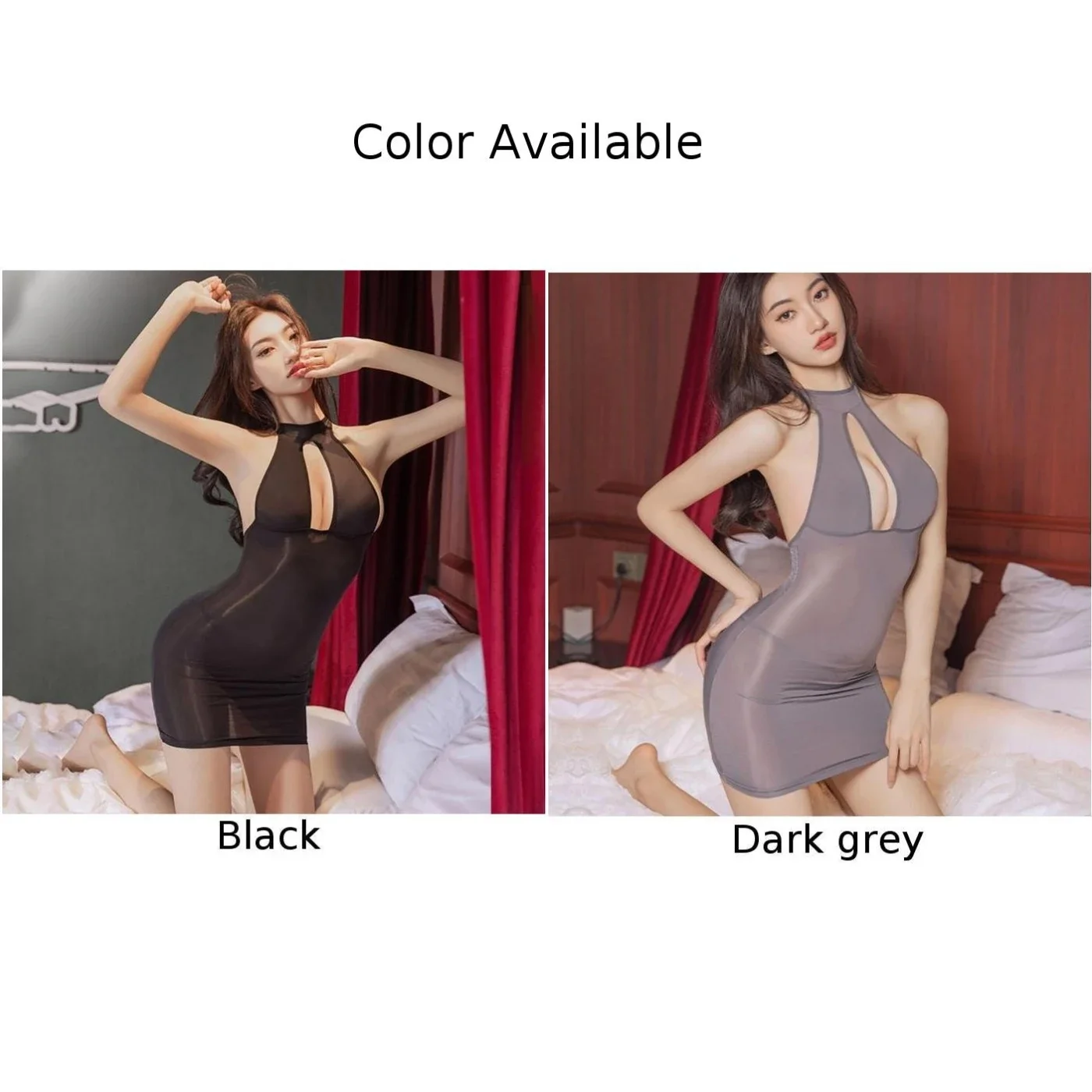 Sheer Mini Dress for Women Seductive Bodycon Tube Design High Stretch Material Perfect Nightwear and Clubwear for All Seasons