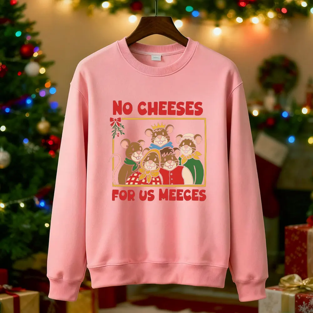 لا الجبن لنا Meeces سترة عيد الميلاد البلوز كارول البلوز Muppet الفئران عطلة سترة الكبار طويلة الأكمام Ropa De Mujer