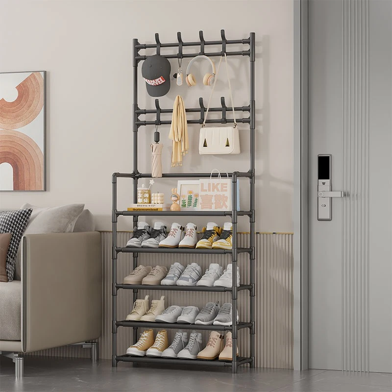 Floor Mounted Clothes Hanger One Piece Simple Coat Rack Multifunctional Clothes Dormitory Household Dust-proof Storage Coat Rack