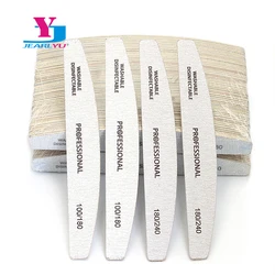 50/100 Pcs Wooden Sanding Buffer Block 100/180/240 Polishing Wood Nail File Professional Sandpaper Grinding Nail Art Care Tools