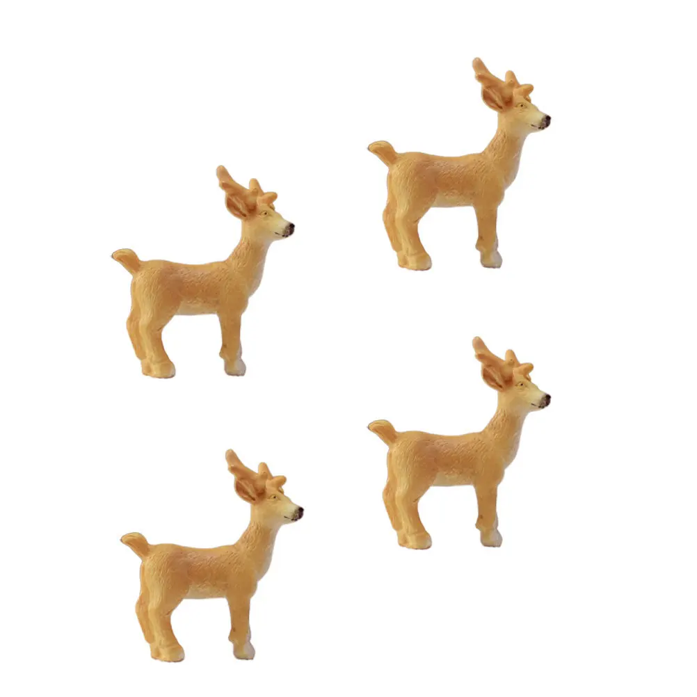 

4Pcs Elk Resin Ornaments Christmas Home Decor for Living Room Bedroom Table Decoration Craft Ornament Set Festive Holiday Gift