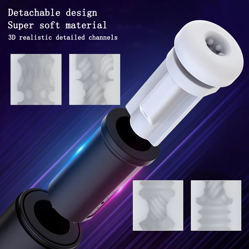 3-in-1 Masturbator Vibration Thrust Suction Real Vaginal Oral Sex Masturbation Cup Sex Toys Male Adult Products