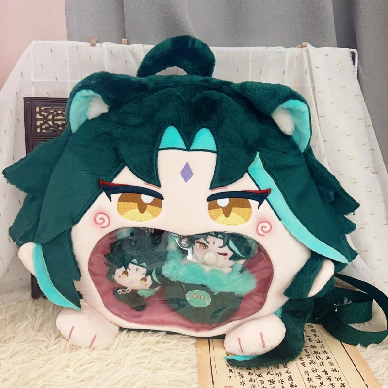 

Anime Backpack Genshin Impact Xiao Plush Knapsack Itabag Kawaii Birthday Gifts for Girl