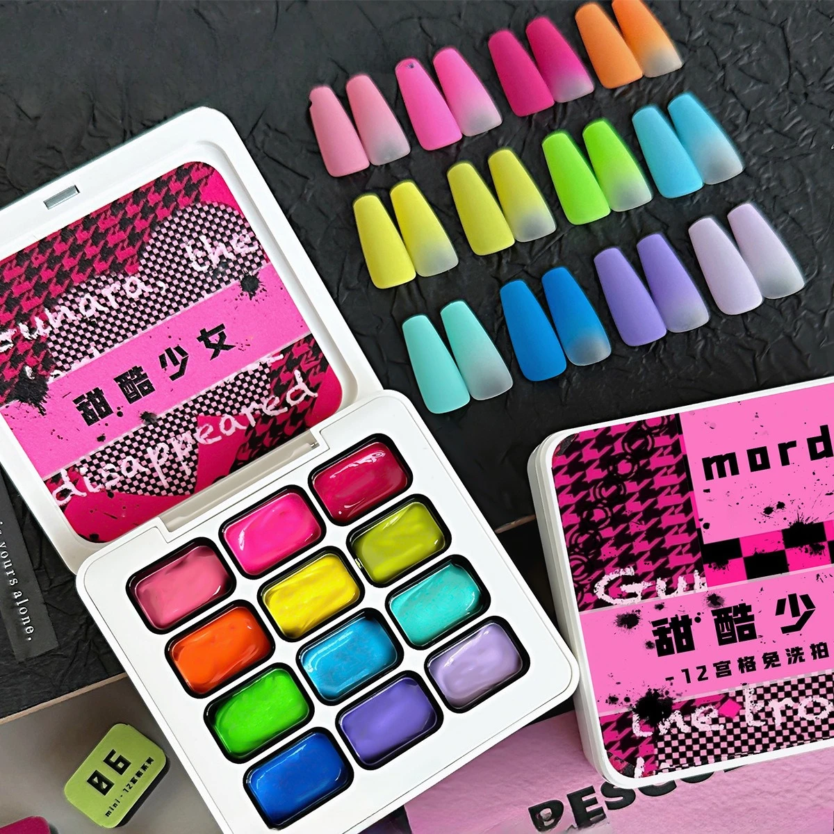 

4 In 1 Dopamine Pat Painting Gel Nail 12Colors Semi Permanent Soak Off UV LED Nails DIY Gel Used For Gradient Stamping Pattern