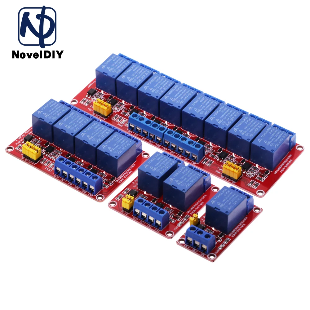 1 Way 12V Relay Board Shield With Optocoupler High & Low Lever Trigger for Ardiuno 5V 1/2/4/8 Channel Power Supply Module