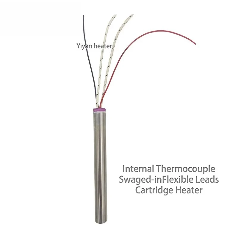 Stainless steel tube heater, single head round rod electric heating tube, ink cartridge resistance heating cylinder