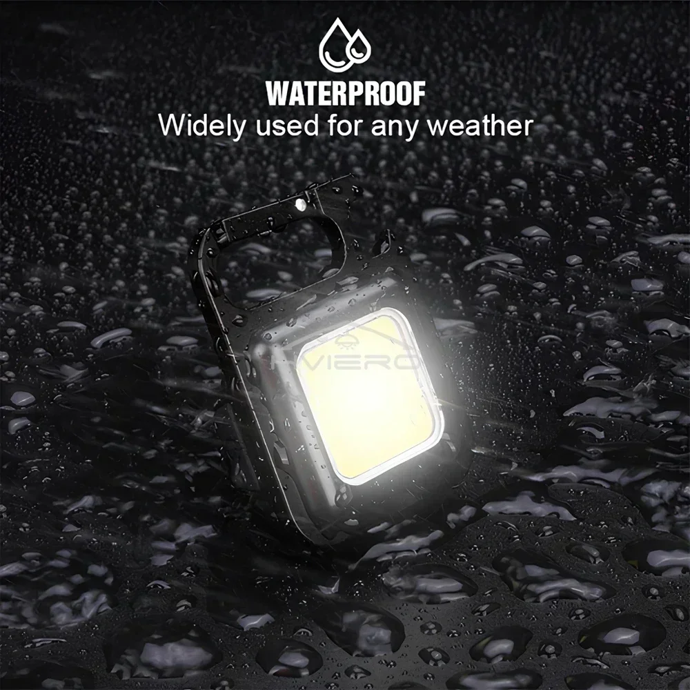 1/3/5/7/9Pc COB LED Mini Flashlight Super Bright Keychain Work Light Outdoor Emergency Camping Pocket Lamp Tail Magnet Corkscrew