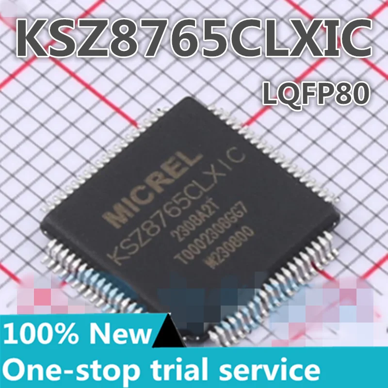 

2-50PCS KSZ8765CLXIC LQFP-80(10x10) Ethernet transceiver chip IC % new original genuine