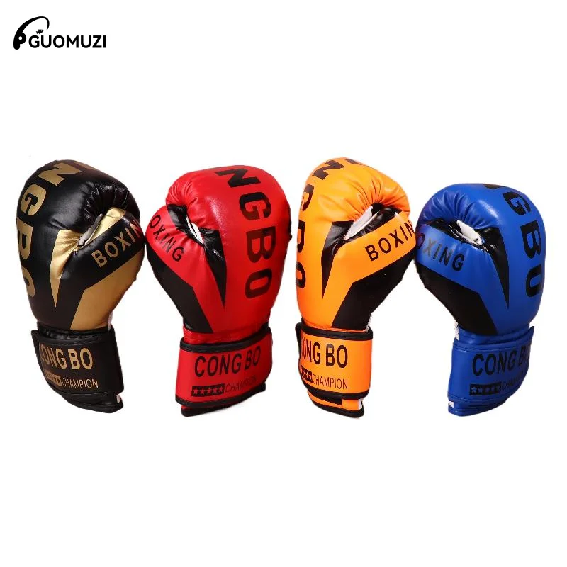 

Kids 6oz Professional Boxing Training Sparring Gloves PU Leather Kids Breathable Muay Thai Punching Karate Training Gloves