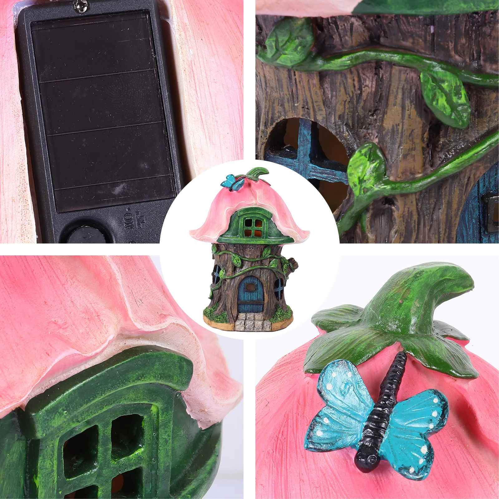 

Креативное украшение из смолы, уличный сказочный сад, солнечный прочный, легкий, экологически чистый, настенный, украшение для стола, долговечный