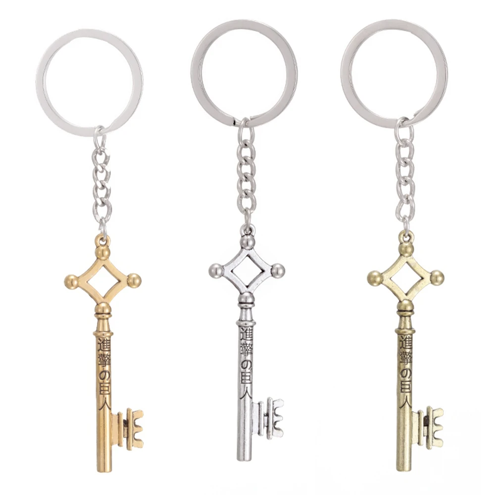 موضة خمر أنيمي شافيرو مجوهرات تأثيري الهدايا هجوم على تيتان المفاتيح إرين ييغر Shingeki لا كيوجين كيرينغ سلسلة مفاتيح #3