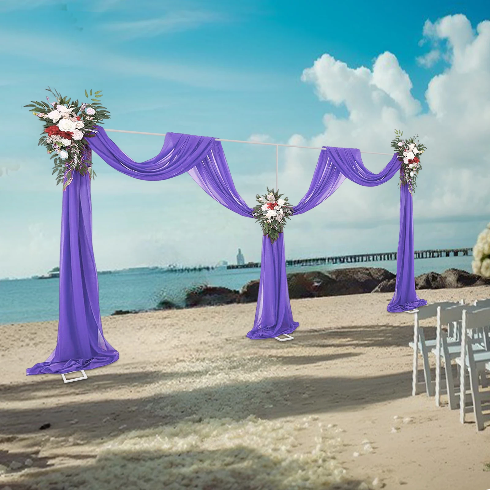 

19,7*9,8 футов подставка для свадебной арки, сверхмощный оцинкованный железный фон, подставка для вечеринки, комплект труб для украшения свадебной вечеринки