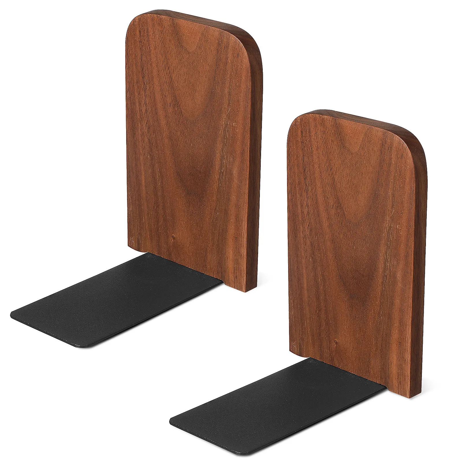 

2Pcs Solid Wood Bookends Minimalist Bookend Supports for Shelves Kitchen Desk Book Stands Decorative Bookshelf Accessories