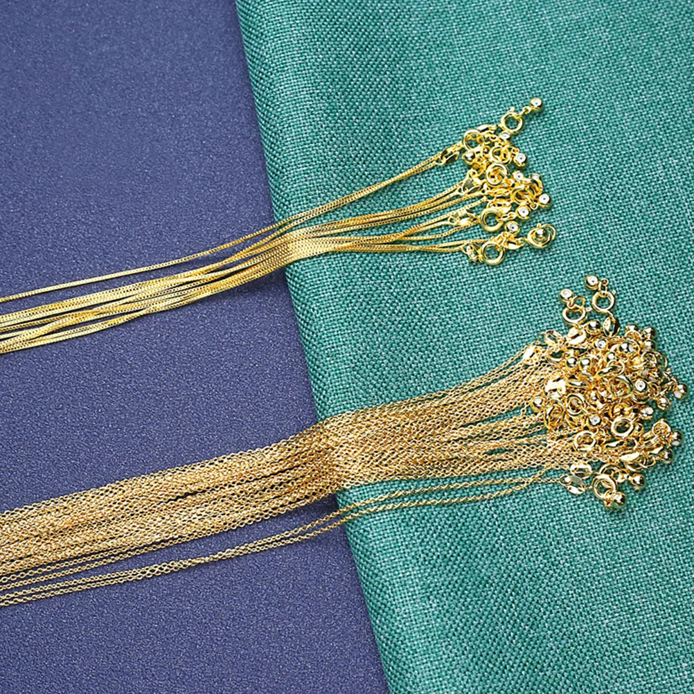 

5 Pcs Pearl Box Chains 18 Adjustable Necklace DIY Jewelry Making Supplies Chain for Crafting Accessories