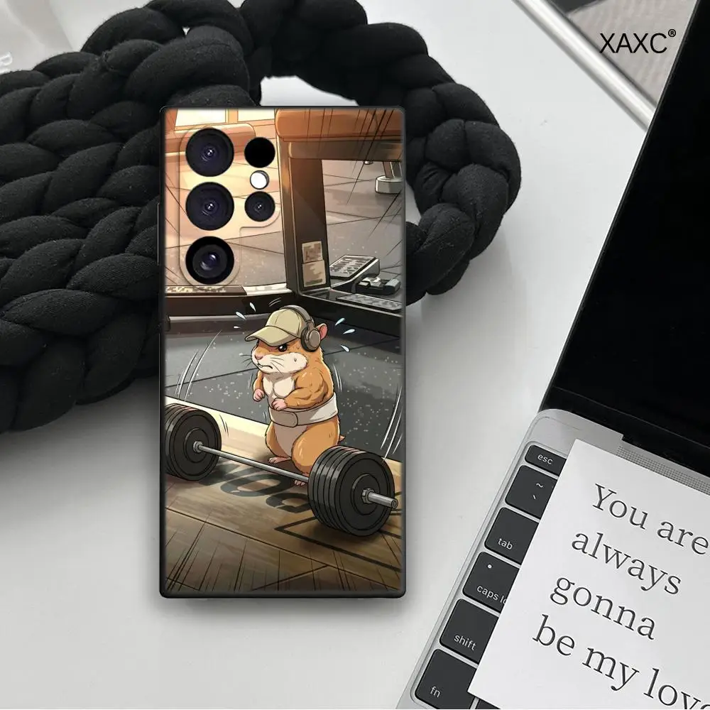 Gym Hamster Phone Case For Samsung Galaxy A17 16 A15 4G 5G A14 A13 A57 A37 A27 A26 A55 A35 A53 A24 A34 Soft Shell
