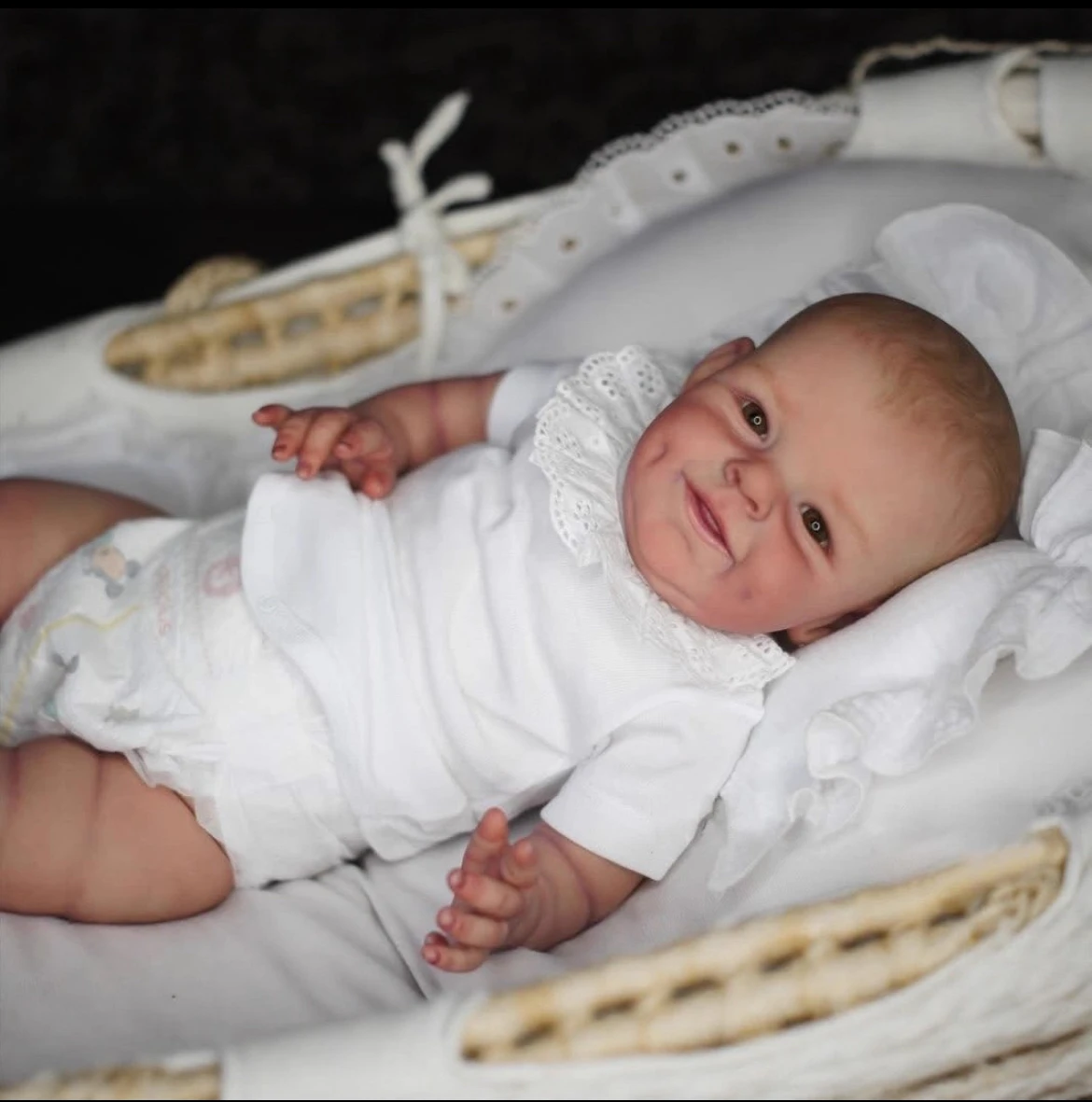 Adorable Reborn Infant Doll Lifelike Newborn, Soft Realistic Skin, Cute Expression, Kids’ Best Playmate, Great Birthday  Gift