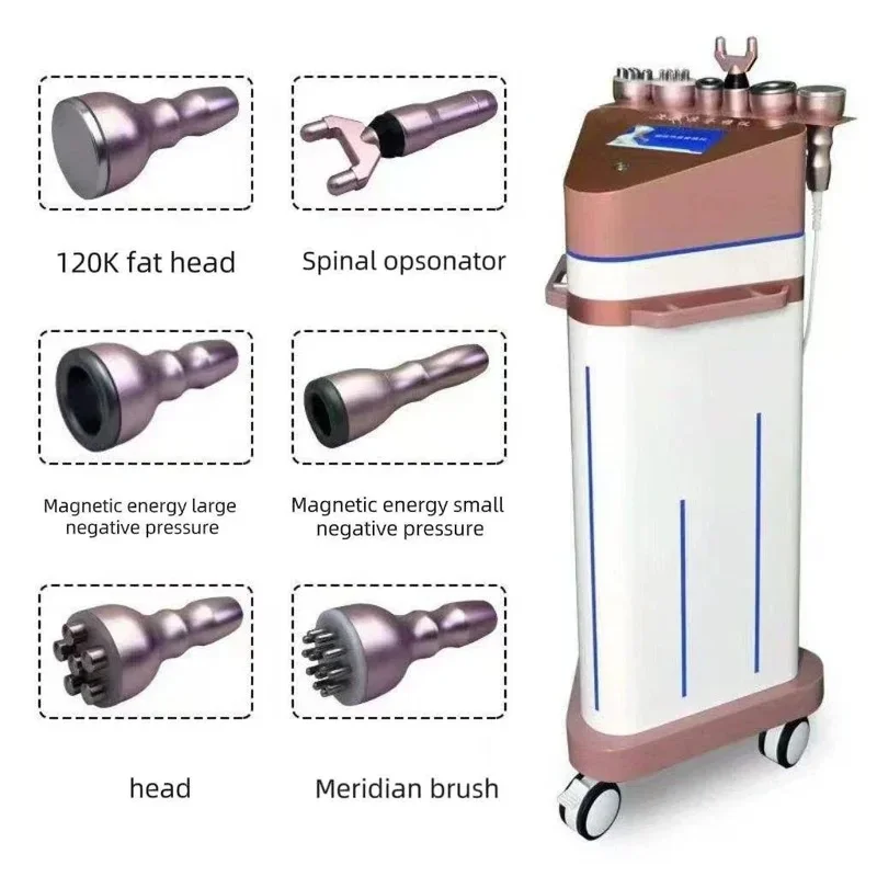 6-in-1 80Khz Cavitation Vacuum Slimming System Face Lifting Cellulite Reduction Body Massage Fat Burning Machine for Beauty Ther