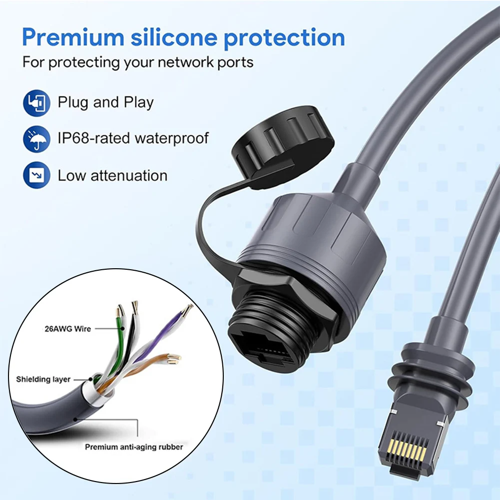 

For StarLink V2/Gen 2 Connector S PX To RJ 45 Waterproof Connector Female Adapter Internet Extension Cable Dishy Router Kit