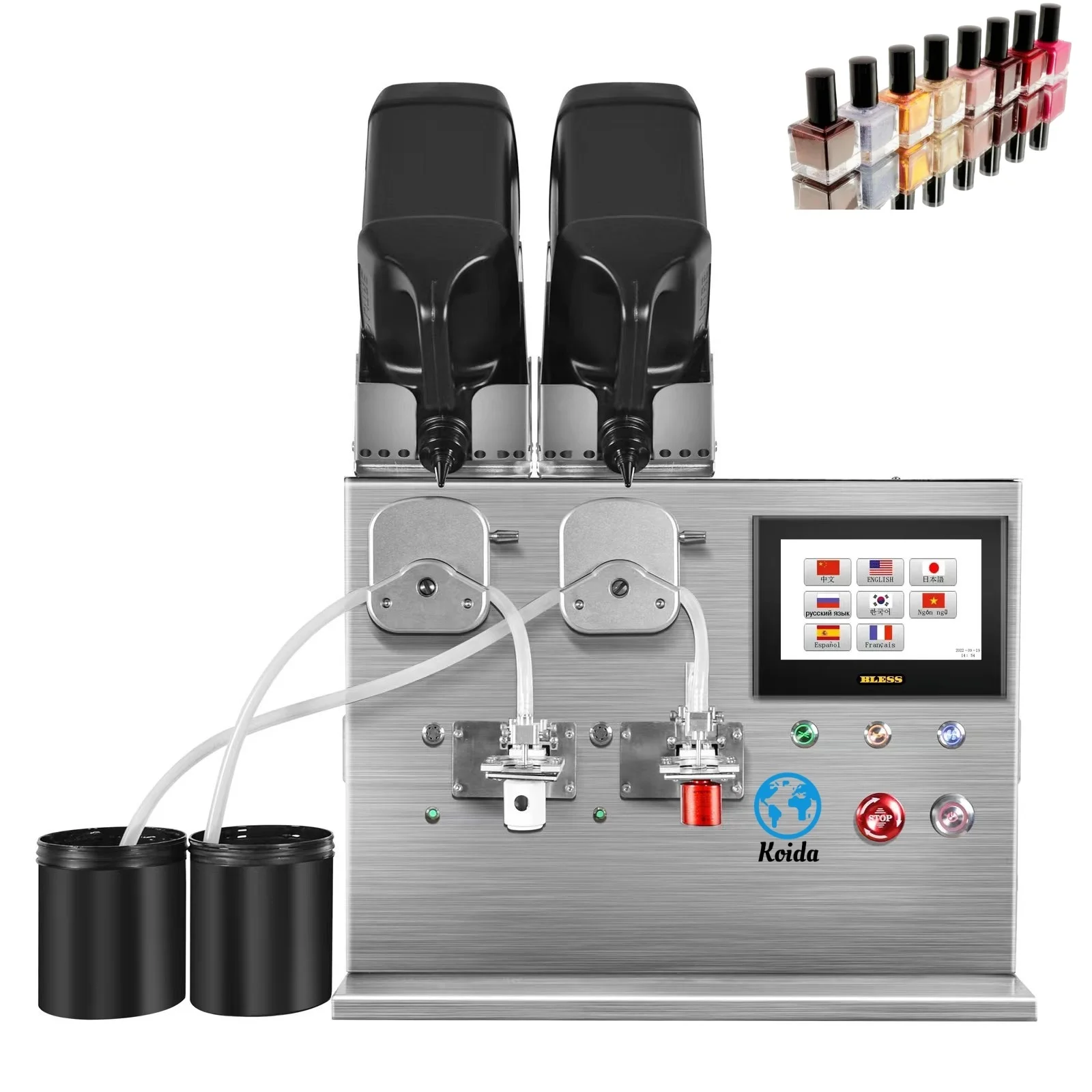 

Factory Wholesale Automatic UV Gel Vial Machine 10ml Juice Perfume Emulsion Nail Polish Shampoo Viscous 500ml Paint Plastic Gear