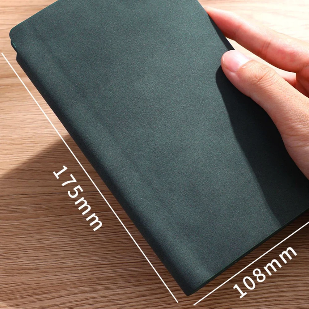 (Free Logo Engraving) A6 Soft Leather Notepad, Pocket Notebook, Thickened Student Diary, Travel Diary, Small Meeting Minutes