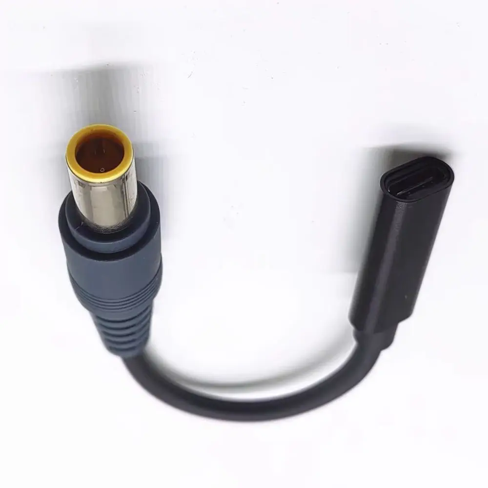 USB C Type C Female to 7.9*5.5mm Male USB PD Emulator Trigger Angled DC Power Adapter Plug Converter for Lenovo Thinkpad Laptop