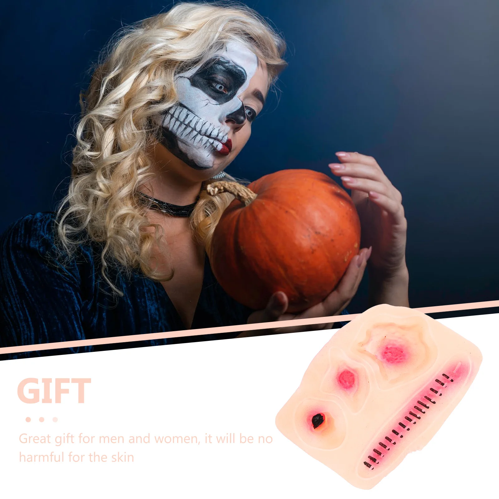 

Simulated Scar Stickers Halloween Cosplay School Play Waterproof Flexible Rubber Fake Wound Decor Body Art Supplies Temporary