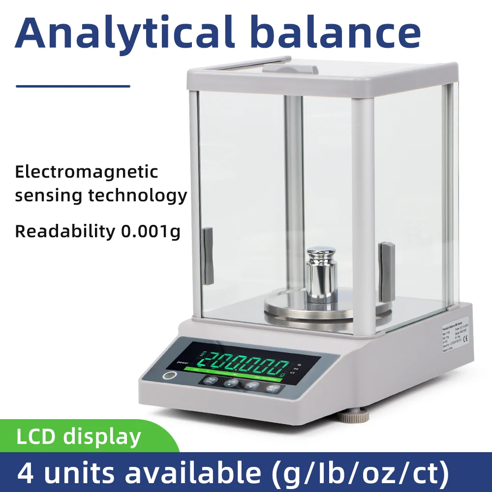 Lab Analytical Balance 0.001G High Precision Scale EU Plug Electronic Balance Scale Jewelry Luggage Kitchen Weighing Scale