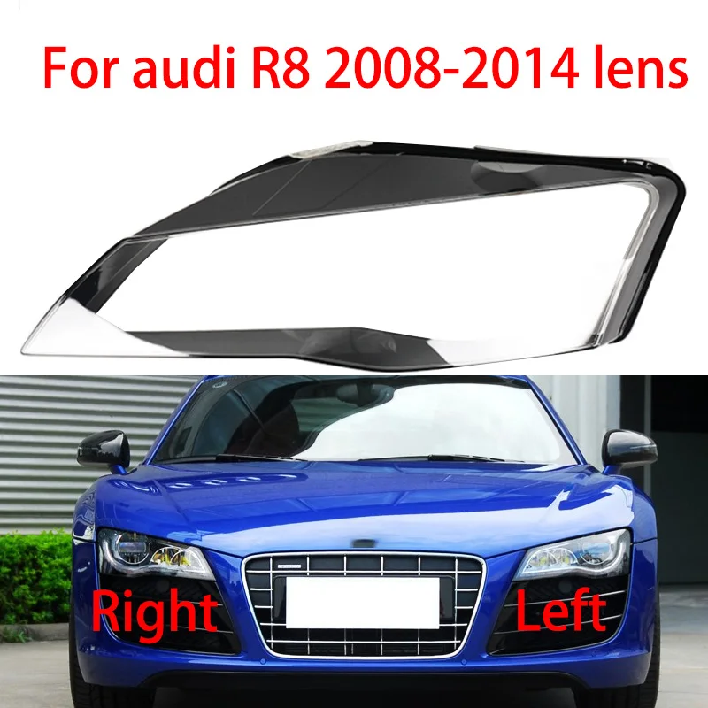 

Car Headlights Lampshades Housings Lens Clear Headlamp Shade Headlamp Housing Clear Lampshade Plexiglas For Audi R8 2008-2014