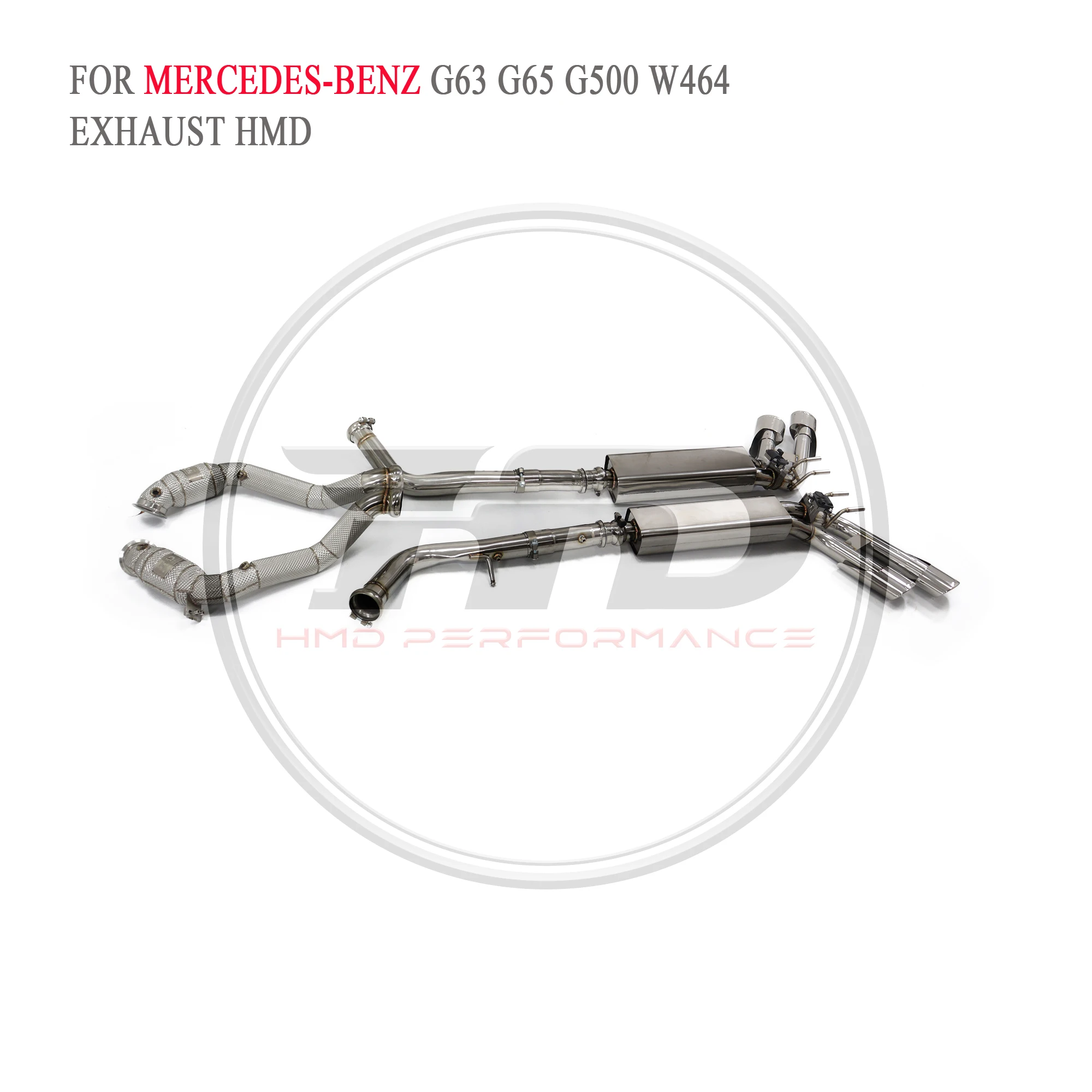 HMD titanium alloy exhaust system For Mercedrs BENZ G63 G500 G65 W464 exhaust catback downpipe full section exhaust system