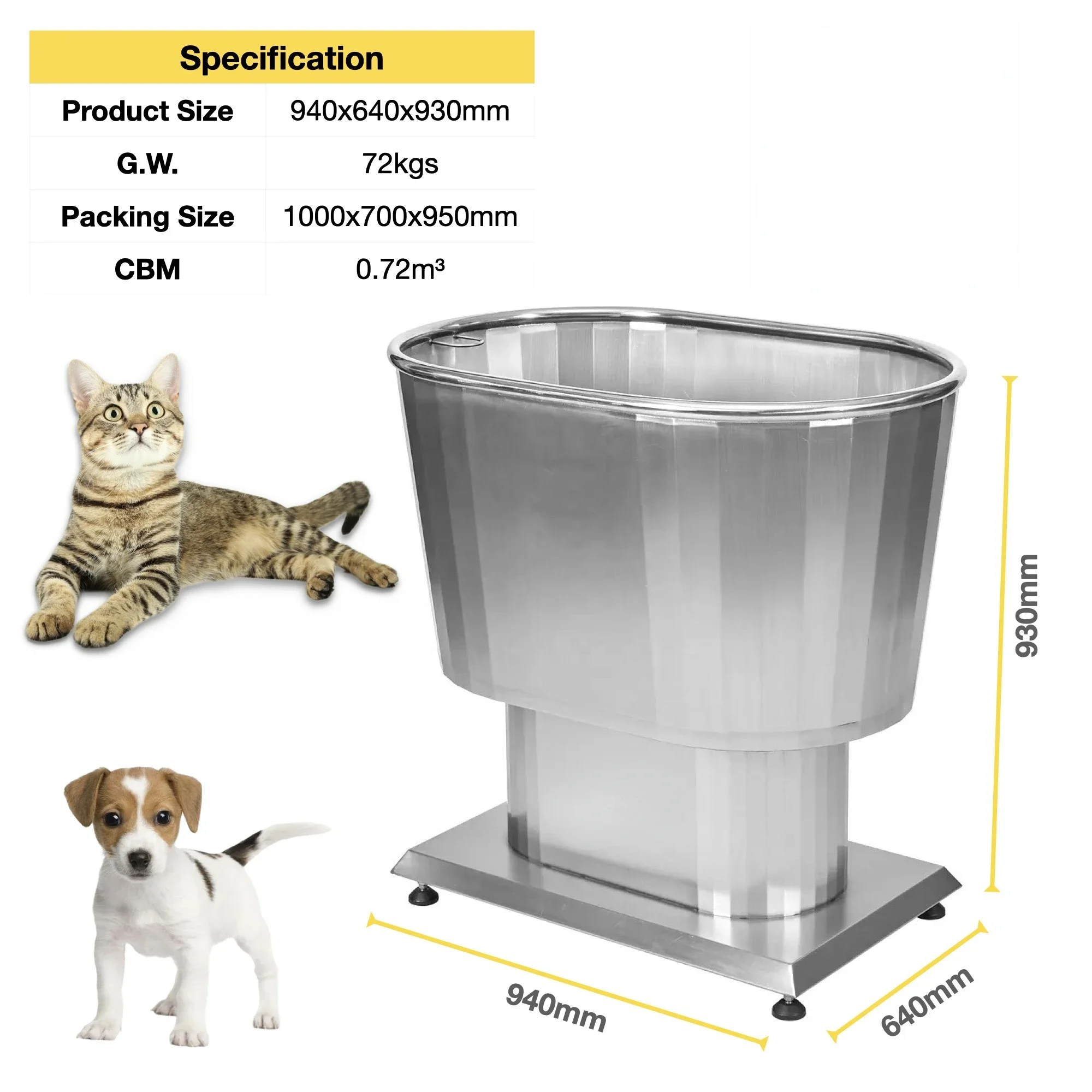 

Хит продаж: Многофункциональная круглая ванна для домашних животных из нержавеющей стали с гидромассажем для собак и кошек.