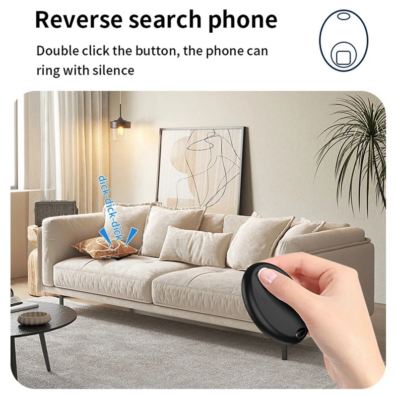 Bluetooth-локатор для отслеживания домашних животных, умный локатор против потери для устройства Find My Airtag Apple Anti-Lost, черный