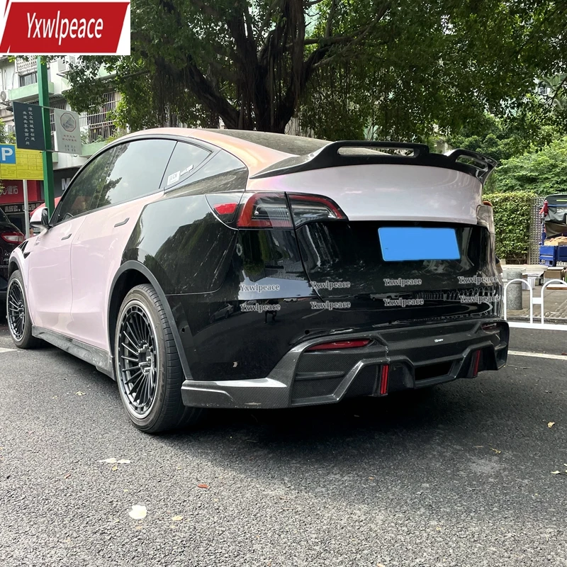 

Набор аксессуаров для тела из углеродного волокна, задний спойлер для губ Tesla Model Y 2020 2021 2022