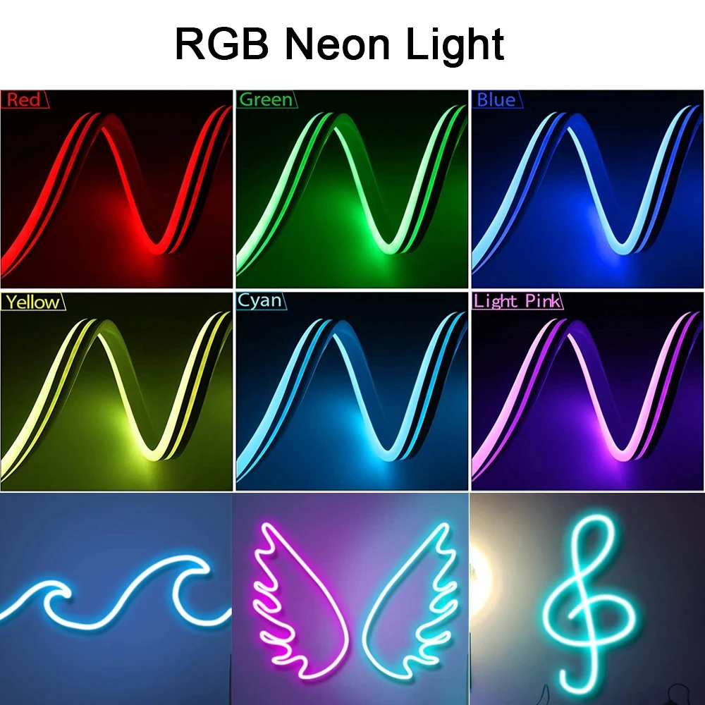 Striscia di luce al Neon in Silicone a LED 24V con controllo APP Bluetooth striscia di luce al Neon RGB adatta per la decorazione del modello fai da te delle case