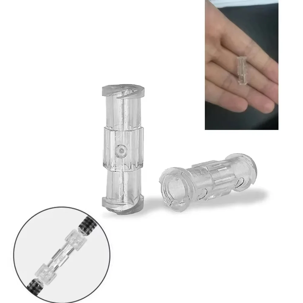 50pcs Luer Thread Connector Pp Material Transparent Syringe Double-Way Connector Easy Use In Sterile Environment Drug Guid