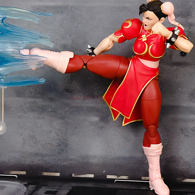 New Jada Chunli Action Figure Ultra Street Fighter Ii The Final Challengers Anime Figure Red Blue Collection Model Birthday Toys