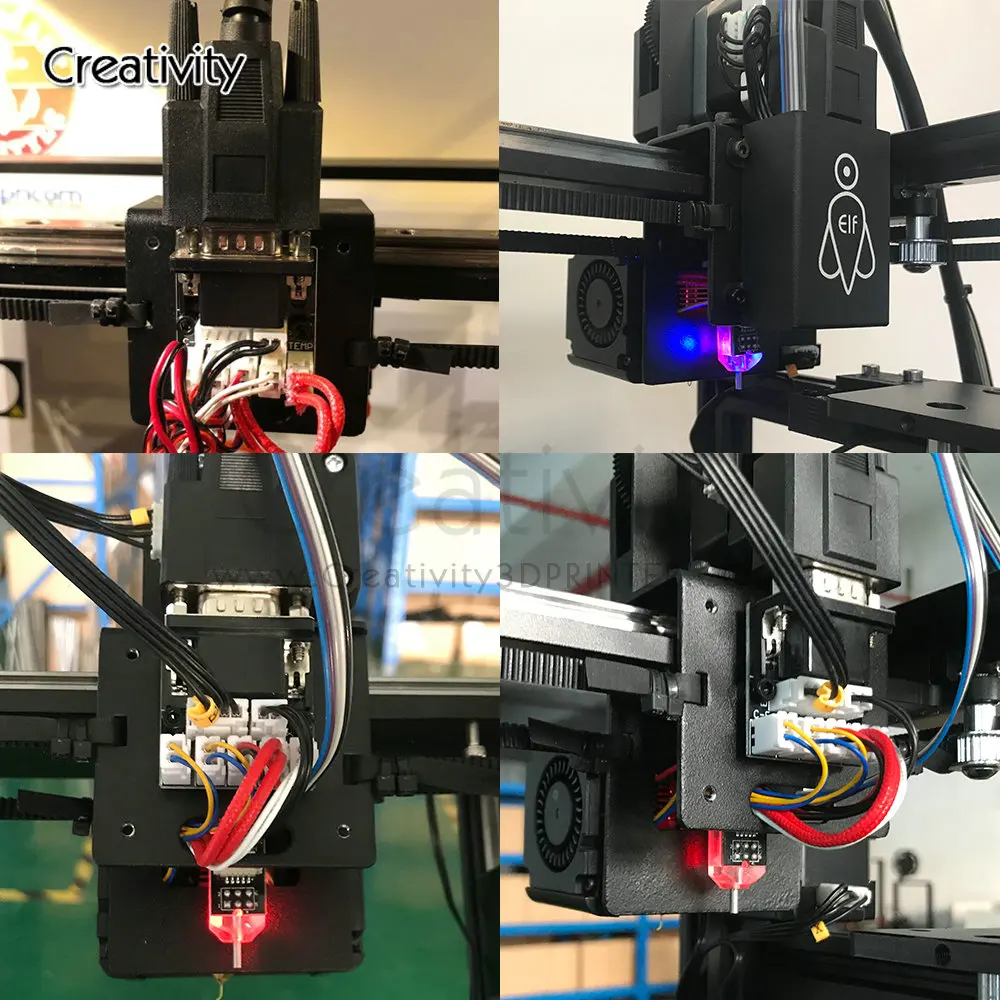 Printer 3D Terintegrasi Ekstrusi/Nosel Pemanas/Kontrol dengan Kabel Sinyal VGA Transmisi Motherboa untuk Sebagian Besar Printer 3D